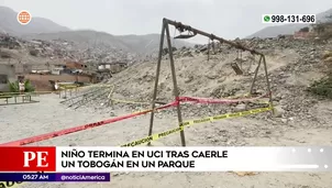 NIño grave tras caerle tobogán en Chosica. Foto y video: América Noticias