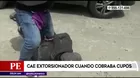 Chosica: Policía capturó a extorsionador cuando cobraba cupos