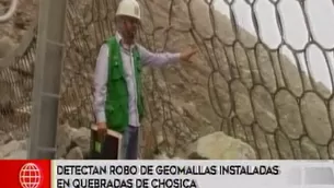 Reportan robo de geomallas en Chosica