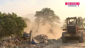 Chosica: violento desalojo por ampliación de la Ramiro Prialé. Foto y video: Canal N