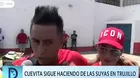 Christian Cueva sigue haciendo de las suyas en Trujillo