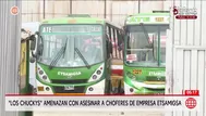 Los Chuckys amenazan a choferes de la empresa Etsamigsa