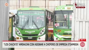 Los Chuckys amenazan a choferes de la empresa Etsamigsa. Foto y video: América Noticias