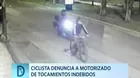  Ciclista denuncia a motorizado de tocamientos indebidos