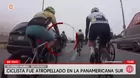 Ciclista fue atropellado en la Panamericana Sur y chofer fugó