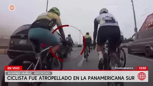 Ciclista fue atropellado en la Panamericana Sur y chofer fugó. Foto y video: América Noticias