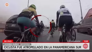 Ciclista fue atropellado en la Panamericana Sur y chofer fugó. Foto y video: América Noticias