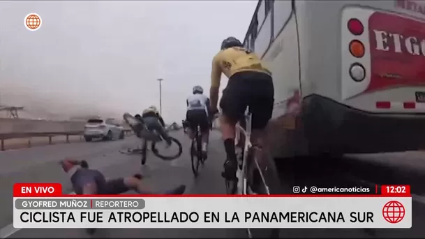 Ciclista fue atropellado en la Panamericana Sur y chofer fugó. Foto: América Noticias Ciclista fue atropellado en la Panamericana Sur y chofer fugó. Foto: América Noticias