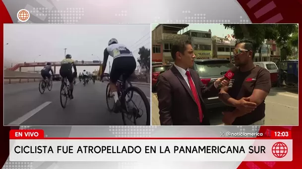 Ciclista fue atropellado en la Panamericana Sur y chofer fugó. Foto: América Noticias Ciclista fue atropellado en la Panamericana Sur y chofer fugó. Foto: América Noticias