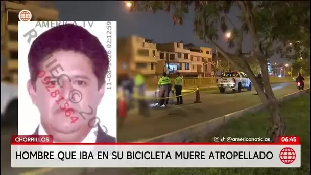 Ciclista muere atropellado por camioneta en Chorrillos/ América Noticias Ciclista muere atropellado por camioneta en Chorrillos/ América Noticias
