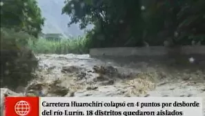 Desborde del río Lurín. Foto y video: América Noticias