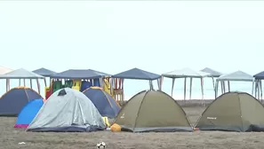 Cientos de limeños acampan al sur de Lima por Semana Santa. / Video: América Noticias