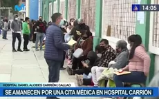 Cientos se amanecen por una cita médica en el Hospital Carrión del Callao - Noticias de region-callao