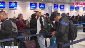 Vuelos cancelados dejan pasajeros varados en Jorge Chávez. Foto y video: Canal N/Andina