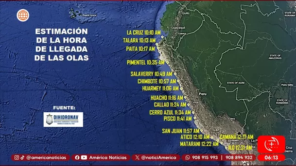 Cierran accesos a la Costa Verde en varios distritos por alerta de tsunami. Foto: América Noticias