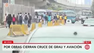 Cierran tramo de Grau por obras de nueva Vía Expresa en Lima