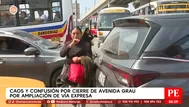 Cierre de avenida Grau causa caos por obras de Vía Expresa