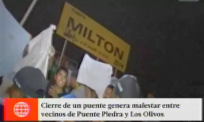 Cierre de puente generó malestar entre vecinos de Puente Piedra y Los ...