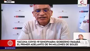 Perú adelantará pago de S/94 millones a Sinopharm para envío del primer lote de vacunas contra la COVID-19. América Noticias