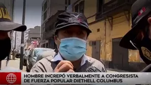 Ocurrió fuera del Congreso. Foto-Video: América Noticias