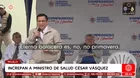 Ciudadano increpó al ministro César Vásquez en visita a Trujillo