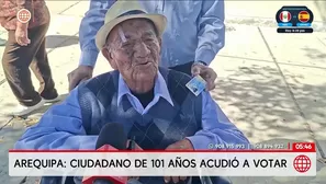 Ciudadanos de 101 y 103 años ejercieron su derecho al voto. Foto y video: América Noticias