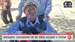 Ciudadanos de 101 y 103 años ejercieron su derecho al voto. Foto y video: América Noticias