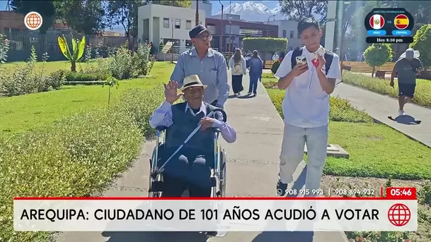 Ciudadanos de 101 y 103 años ejercieron su derecho al voto. Foto: América Noticias Ciudadanos de 101 y 103 años ejercieron su derecho al voto. Foto: América Noticias