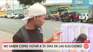 Ciudadanos no saben cómo votar a pocos días de las elecciones