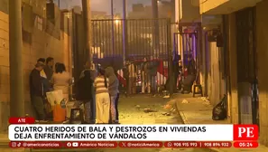 Clásico terminó en violencia: heridos de bala y destrozos en Ate. Foto y video: América Noticias