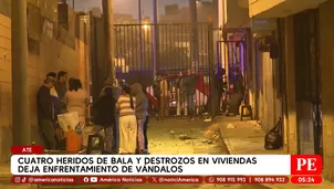 Clásico terminó en violencia: heridos de bala y destrozos en Ate. Foto y video: América Noticias