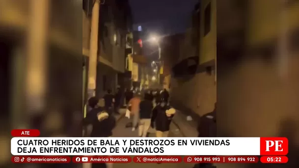 Clásico terminó en violencia: heridos de bala y destrozos en Ate. Foto: América Noticias