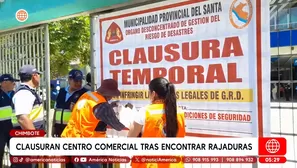 Clausuran centro comercial tras encontrar rajaduras en Chimbote. Foto y video: América Noticias