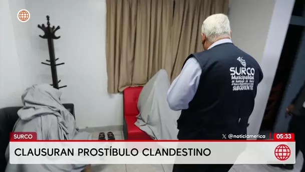 Clausuran local en Surco que operaba como prostíbulo clandestino. Foto: América Noticias