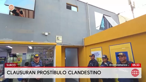 Clausuran local en Surco que operaba como prostíbulo clandestino. Foto: América Noticias