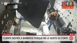 Los Olivos: Cliente golpea a barberos porque no le gusto el corte de cabello. Foto y video: América Noticias