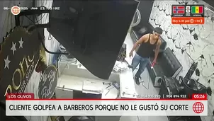 Los Olivos: Cliente golpea a barberos porque no le gusto el corte de cabello. Foto y video: América Noticias