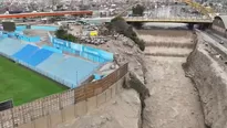 Sporting Cristal indicó que cerró la tribuna sur de su estadio ante la eventual crecida del río Rímac - Foto y video: Canal N