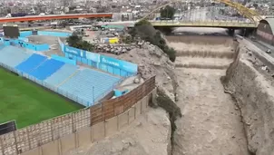 Sporting Cristal indicó que cerró la tribuna sur de su estadio ante la eventual crecida del río Rímac - Foto y video: Canal N