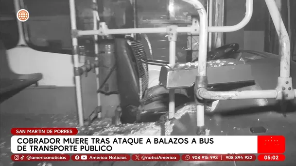 Cobrador muere tras ataque a bus en San Martín de Porres. Foto: América Noticias Cobrador muere tras ataque a bus en San Martín de Porres. Foto: América Noticias