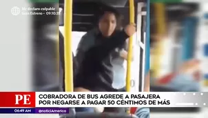 Video muestra la agresión de cobradora a pasajera. Foto: captura de TV