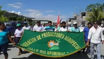 Cocaleros llegan a Lima. Foto: El Comercio