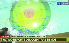 COEN brinda reporte sobre sismos en Amazonas y Lima - Noticias de coen