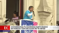 Marcha 'Con mis hijos no te metas' se realizó en el Centro de Lima. Foto: captura de TV