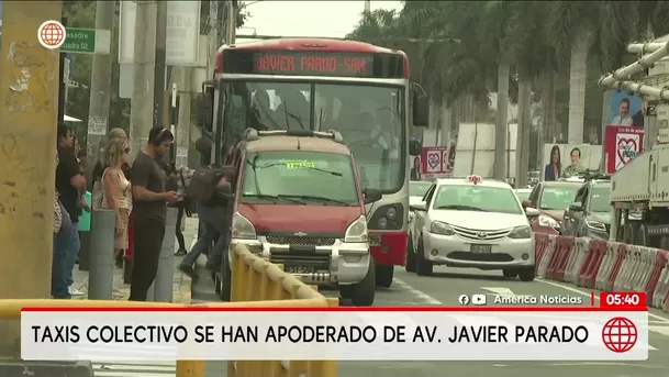 Colectivos informales invaden la avenida Javier Prado. Foto: América Noticias