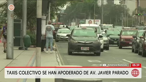 Colectivos informales invaden la avenida Javier Prado. Foto: América Noticias