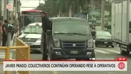 Colectivos operan en avenida Javier Prado pese a operativos
