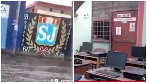 Padres protestan por aniego en colegio San Juan de SJM / América Noticias