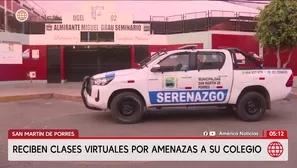 Colegio suspende clases presenciales por extorsión en San Martín de Porres. Foto y video: América Noticias