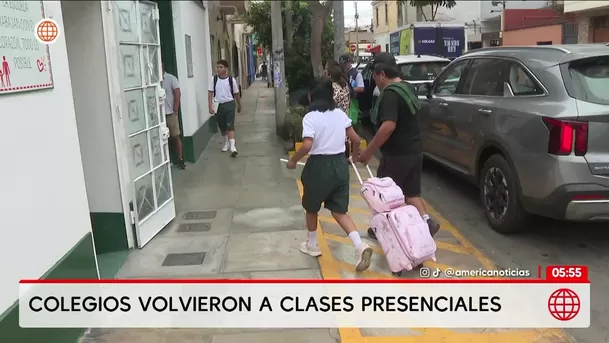 Colegios privados retornan a clases presenciales tras dos días. Foto: América Noticias